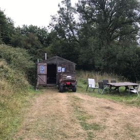 PYO blueberries - reception hut